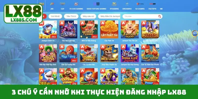3 chú ý cần nhớ khi thực hiện đăng nhập LX88