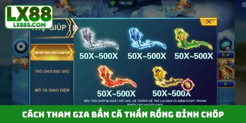 Cách tham gia bắn cá thần rồng đỉnh chóp